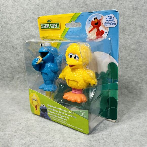 Just Play Sesame Street 2 Pack Cookie Monster & Big Bird 3" Figure Toy Set NIB‎ - Picture 2 of 8